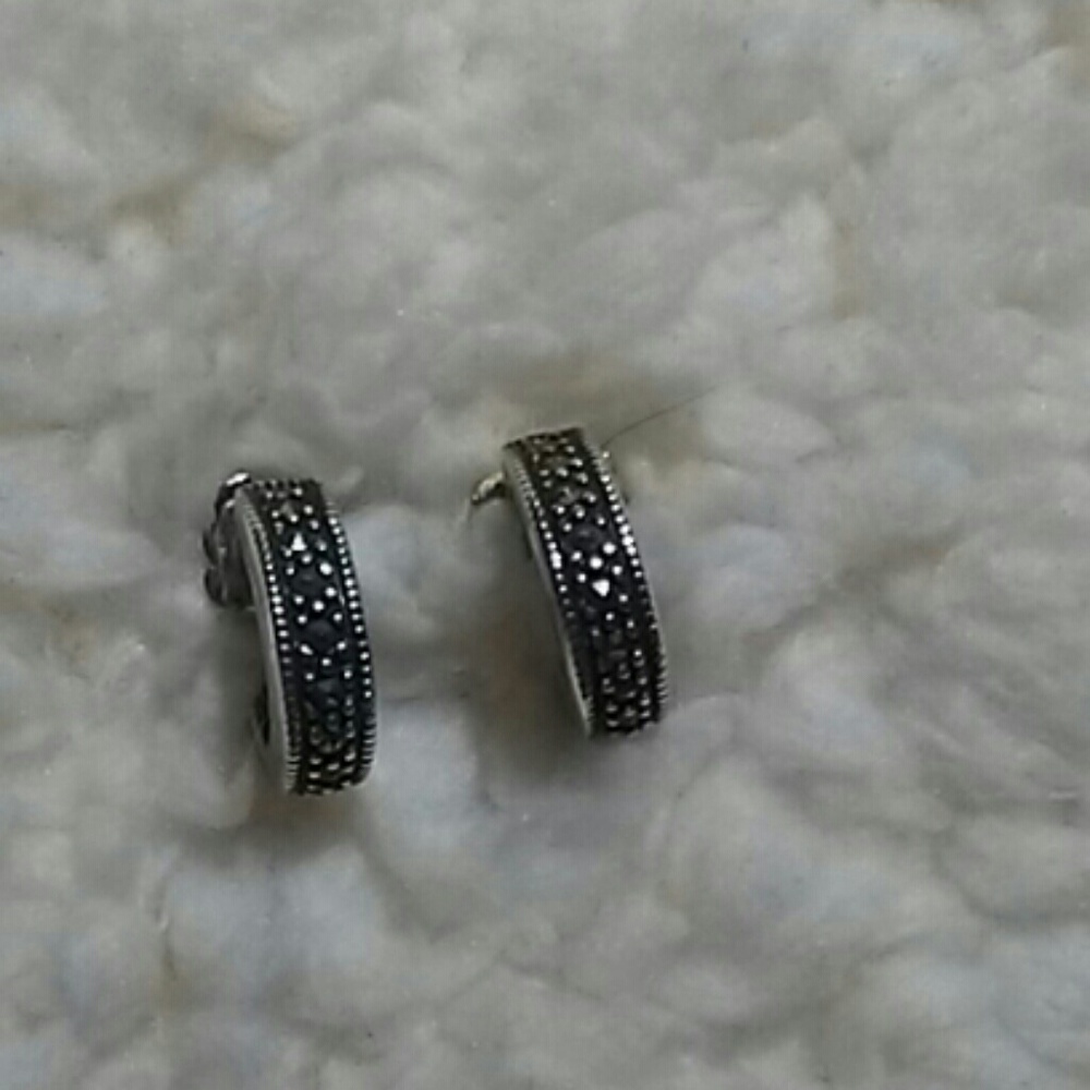 Sterling Silver Tiny Hoops - image 1